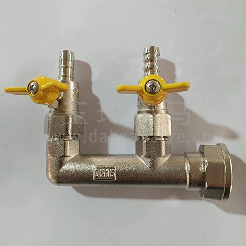 F three-way gas ball valve